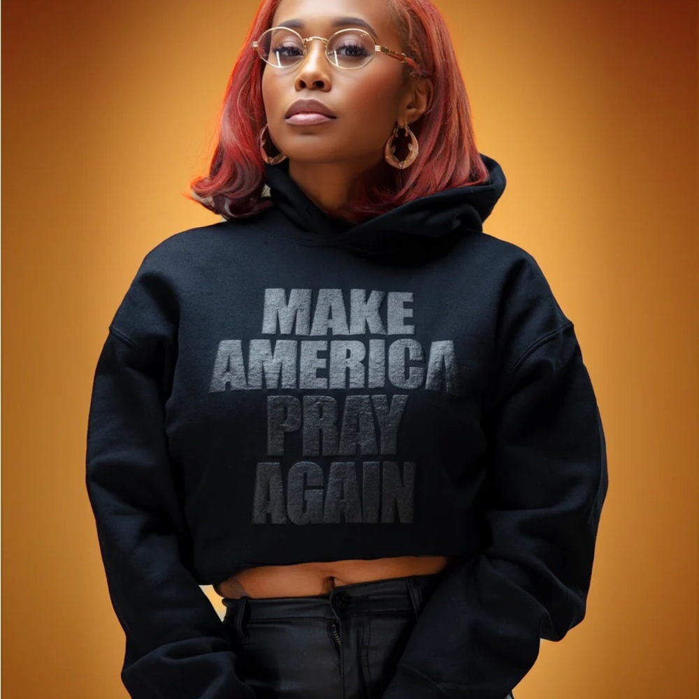 “God Is Dope” Make America Pray Again - Black Graphic Hoodie